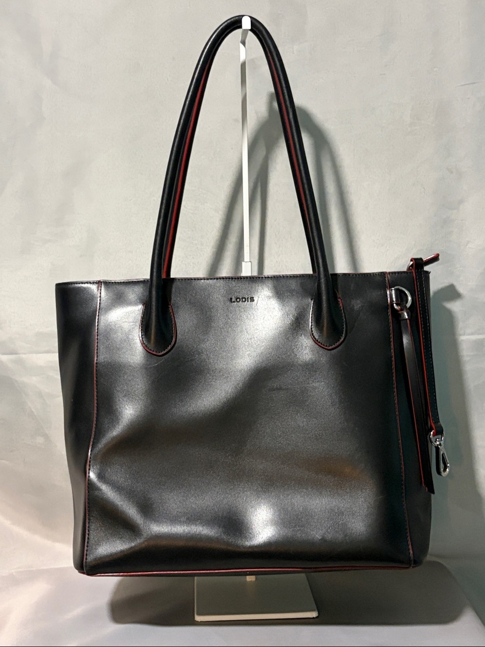 LODIS Audrey Milano Italian Leather Tote with Padded Computer Compartment